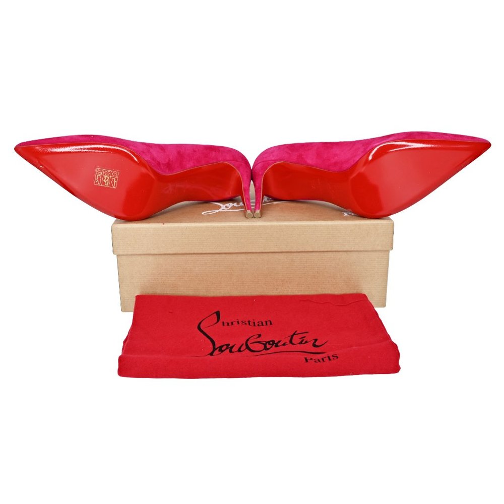 Christian Louboutin Kate 85 Suede Pointed Toe Pump - Picture 8 of 8